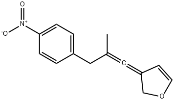 2,3-Dihydro-3-[2-methyl-3-(4-nitrophenyl)-1-propenylidene]furan Struktur