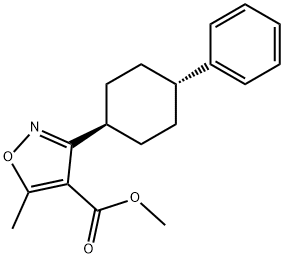 4-Isoxazolecarboxylicacid,5-methyl-3-(4-phenylcyclohexyl)-,methylester,trans-(9CI) Struktur