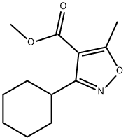 4-Isoxazolecarboxylicacid,3-cyclohexyl-5-methyl-,methylester(9CI) Struktur