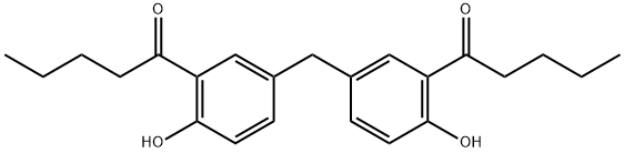 1,1'-[Methylenebis(6-hydroxy-3,1-phenylene)]bis(1-pentanone) Struktur