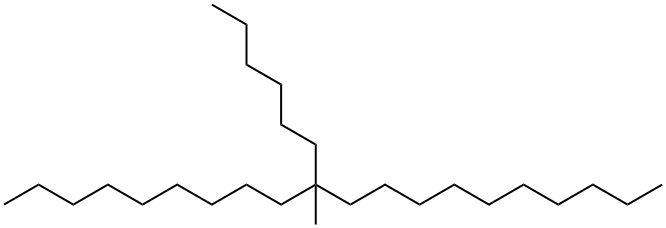 10-Hexyl-10-methylicosane Struktur