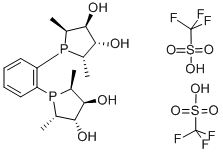 (+)-1,2-BIS[(2S,5S)-2,5-DIMETHYL-(3S,4S)-3,4-DIHYDROXYPHOSPHOLANO]BENZENE BIS(TRIFLUOROMETHANESULFONATE)SALT Struktur