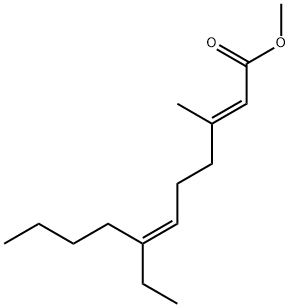 (2E,6Z)-7-Ethyl-3-methyl-2,6-undecadienoic acid methyl ester Struktur