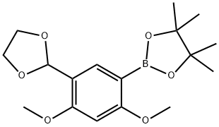 2-(5-[1,3]DIOXOLAN-2-YL-2,4-DIMETHOXY-PHENYL)-BORONIC ACID PINACOL ESTER Struktur