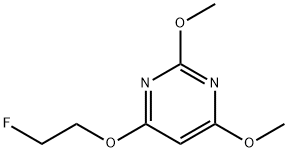 Pyrimidine, 4-(2-fluoroethoxy)-2,6-dimethoxy- (9CI) Struktur