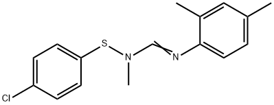 N1-(p-Chlorophenylthio)-N1-methyl-N2-(2,4-xylyl)formamidine Struktur