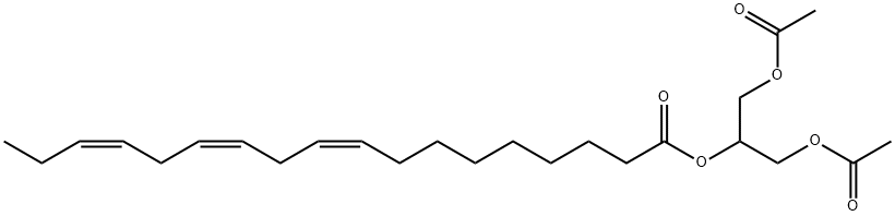 9,12,15-Octadecatrienoic acid, 2-(acetyloxy)-1-[(acetyloxy)methyl]ethy l ester, (Z,Z,Z)- Struktur