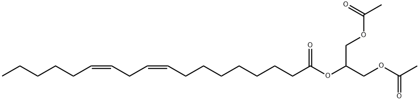 (9Z,12Z)-9,12-Octadecadienoic acid 2-acetyloxy-1-(acetyloxymethyl)ethyl ester Struktur