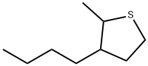 3-Butyltetrahydro-2-methylthiophene Struktur