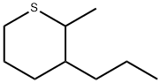 Tetrahydro-2-methyl-3-propyl-2H-thiopyran Struktur