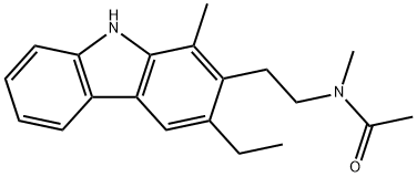 N-[2-(3-Ethyl-1-methyl-9H-carbazol-2-yl)ethyl]-N-methylacetamide Struktur