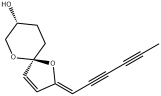 2-(2,4-Hexadiyn-1-ylidene)-1,6-dioxaspiro[4.5]dec-3-en-8-ol Struktur