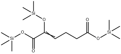 2-[(Trimethylsilyl)oxy]-2-hexenedioic acid bis(trimethylsilyl) ester Struktur