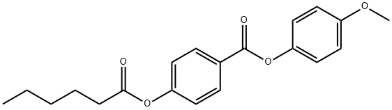 p-Hexanoyloxybenzoic acid p-methoxyphenyl ester Struktur