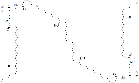 N,N'-[Phenylenebis (methylene)] bis[12-hydroxy-octadecanamide] N,N'-[Phenylenebis(methylene)] bis[12-hydroxy-octadecanamide] Struktur