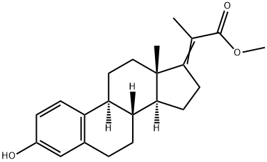 3-Hydroxy-19-norpregna-1,3,5(10),17(20)-tetrene-20-carboxylic acid methyl ester Struktur