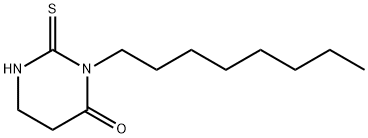 3-octyl-2-sulfanylidene-1,3-diazinan-4-one Struktur