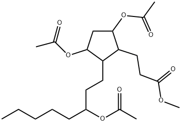 3,5-Bis(acetyloxy)-2-[3-(acetyloxy)octyl]cyclopentanepropanoic acid methyl ester Struktur