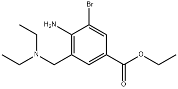 4-Amino-3-bromo-5-[(diethylamino)methyl]benzoic acid ethyl ester Struktur