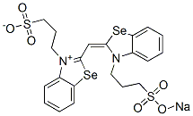 3-(3-Sulfonatopropyl)-2-[[3-[3-(sodiosulfo)propyl]benzoselenazol-2(3H)-ylidene]methyl]benzoselenazol-3-ium Struktur