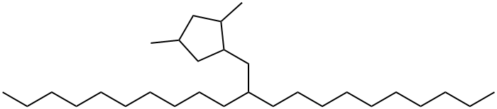 1-(2-Decyldodecyl)-2,4-dimethylcyclopentane Struktur