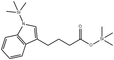 1-Trimethylsilyl-1H-indole-3-butyric acid trimethylsilyl ester Struktur