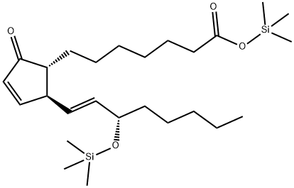 (13E,15S)-9-Oxo-15-[(trimethylsilyl)oxy]prosta-10,13-dien-1-oic acid trimethylsilyl ester Struktur