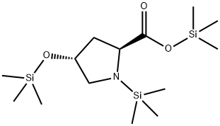 (4R)-1-(Trimethylsilyl)-4-(trimethylsilyloxy)-L-proline trimethylsilyl ester Struktur