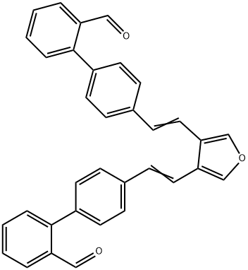 4',4'''-[3,4-Furandiyldi(2,1-ethenediyl)]bis(biphenyl-2-carbaldehyde) Struktur