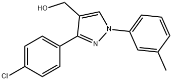 (3-(4-CHLOROPHENYL)-1-M-TOLYL-1H-PYRAZOL-4-YL)METHANOL Struktur