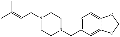 1-(3-Methyl-2-butenyl)-4-(3,4-methylenedioxybenzyl)piperazine Struktur