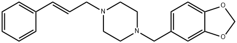 1-(3,4-Methylenedioxybenzyl)-4-[(E)-3-phenylallyl]piperazine Struktur