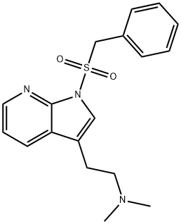 1H-Pyrrolo[2,3-b]pyridine-3-ethanamine, N,N-dimethyl-1-[(phenylmethyl)sulfonyl]- Struktur