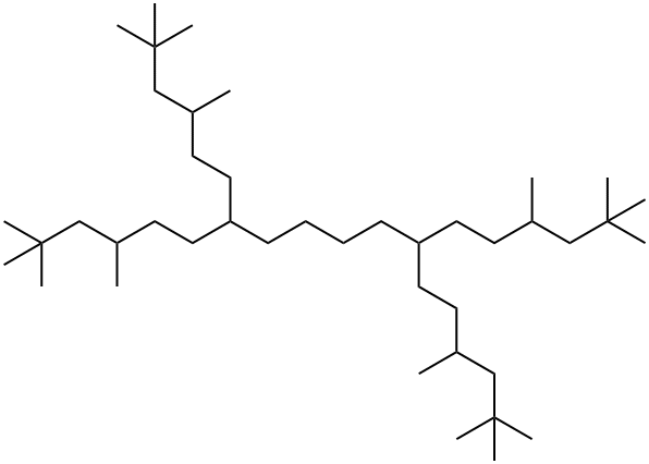 2,2,4,15,17,17-Hexamethyl-7,12-bis(3,5,5-trimethylhexyl)octadecane Struktur