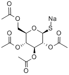 1-Thio-2,3,4,6-tetra-O-acetyl-β-D-glucose sodiumsalt Struktur