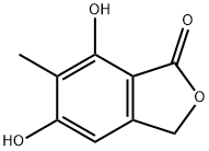 5,7-Dihydroxy-6-methylphthalide Struktur