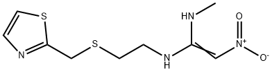 N-Methyl-N'-[2-[[(thiazol-2-yl)methyl]thio]ethyl]-2-nitro-1,1-ethenediamine Struktur