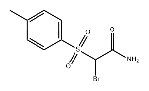 2-bromo-2-[(4-methylphenyl)sulphonyl]acetamide Struktur