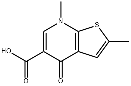 2,7-DIMETHYL-4-OXO-4,7-DIHYDROTHIENO[2,3-B]PYRIDINE-5-CARBOXYLIC ACID Struktur