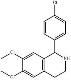 1-(4-chlorophenyl)-6,7-dimethoxy-1,2,3,4-tetrahydroisoquinoline Struktur