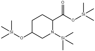 1-(Trimethylsilyl)-5-(trimethylsiloxy)-2-piperidinecarboxylic acid trimethylsilyl ester Struktur