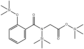 N-(Trimethylsilyl)-N-[2-(trimethylsiloxy)benzoyl]glycine trimethylsilyl ester Struktur