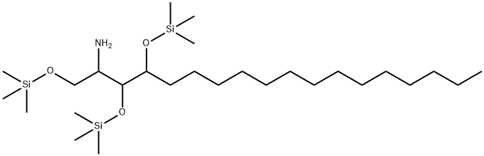 2,2,9,9-Tetramethyl-7-tetradecyl-6-[(trimethylsilyl)oxy]-3,8-dioxa-2,9-disiladecan-5-amine Struktur