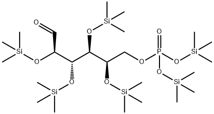 2-O,3-O,4-O,5-O-Tetrakis(trimethylsilyl)-D-galactose 6-[phosphoric acid bis(trimethylsilyl)] ester Struktur