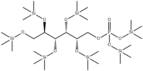 2-O,3-O,4-O,5-O,6-O-Pentakis(trimethylsilyl)-D-glucitol 1-[phosphoric acid bis(trimethylsilyl)] ester Struktur