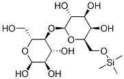 4-O-[2-O,3-O,4-O,6-O-Tetrakis(trimethylsilyl)-β-D-galactopyranosyl]-1-O,2-O,3-O,6-O-tetrakis(trimethylsilyl)-D-glucopyranose Struktur