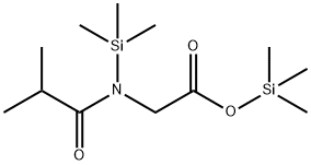 N-(2-Methyl-1-oxopropyl)-N-(trimethylsilyl)glycine trimethylsilyl ester Struktur