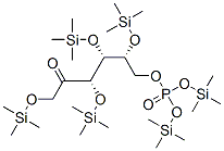 D-Fructose, 1,3,4,5-tetrakis-O-(trimethylsilyl)-, 6-[bis(trimethylsily l) phosphate] Struktur