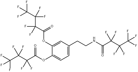 Bis(heptafluorobutyric acid)4-[2-[(heptafluorobutyryl)amino]ethyl]-1,2-phenylene ester Struktur