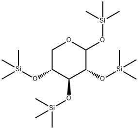 1-O,2-O,3-O,4-O-Tetrakis(trimethylsilyl)-D-xylopyranose Struktur